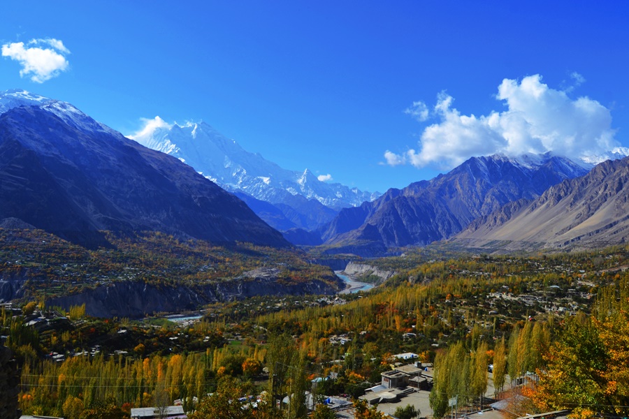 Hunza & Nagar Valleys with Rakaposhi in background